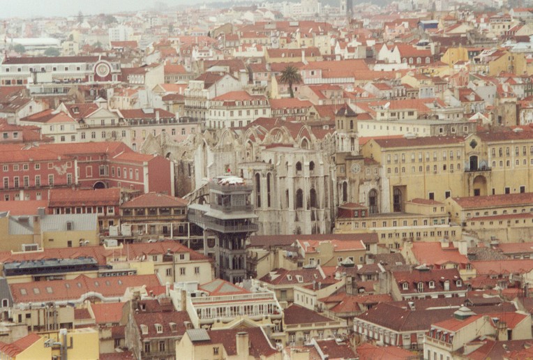 Blick vom Castelo de São Jorge auf Lissabon